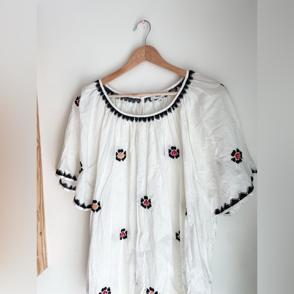 Madewell Nancy Embroidered Flutter Sleeve top size 2X - Picture 7 of 8